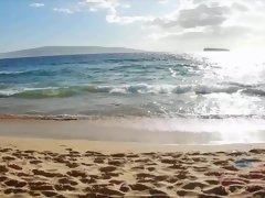 Amateur, Playa, Masturbacion con pies, Pajear, Desnudo, Orgasmo, Público, Mojado