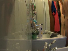 デカパイ, シャワー, のぞき