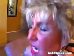 Blondine, Blasen, Spermaladung, Handjob, Reif