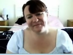 Enthousiasteling, Bruinharig, Masturbatie, Rijpe lesbienne, Alleen, Speelgoed, Webcamera