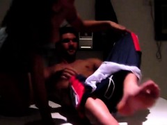 A very hot amateur Latina blows horny man's stiff penis