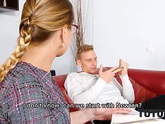 ブロンド, フェラチオ, バック, Hd, なめる, 剃毛, フェラする, 教師