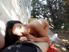 Kont, Bruinharig, Hardcore, Italiaans, Buiten, Gezichtspunt, Kut duiken