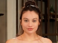Blasen, Braunhaarige, Sperma im mund, Spermaladung, Handjob, Küssen, Lecken, Natürlichen titten