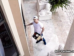 Enthousiasteling, Grote lul, Pijpbeurt, Huisgemaakt, Interraciaal, Gezichtspunt, Realiteit, Tiener