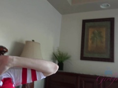 ブロンド, フェラチオ, 顔射, 指いじり, 彼女, 小柄, オマンコ, 剃毛