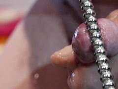 Grosser schwanz, Spermaladung, Schwul, Hardcore, Einschiebung, Masturbation, Solo, Spielzeuge