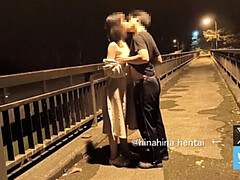 Leie, Asiatisch, Süss, Flashen, Japanische massage, Im freien, Öffentlich, Titten