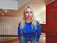 デカパイ, ブロンド, ハードコア, キス, 公共, 生徒, ティーン, オッパイの