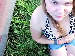 Teenager, sloppy deepthroat, sucking dick