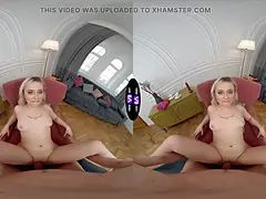 Schönheit, Blondine, Blasen, Nackt, Pov, Muschi, Schreiend, Titten