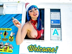 18, デカチン, フェラチオ, 手コキする, なめる, 天然, ガリガリ, ティーン