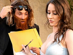 Big-boobed brunette Charly Summer gets fucked by a long dick