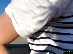 Leie, Grosse titten, Blasen, Auto, Spermaladung, Selbstgemacht, Öffentlich, Jungendliche (18+)