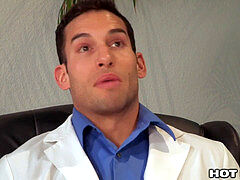 Anal, Grosse bite, Sucer une bite, Médecin, Fille latino, Bureau, Uniforme