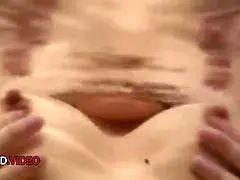 Mature Asian Hottie Gives Blowjob While Soaking Big Tits in Hot Tub