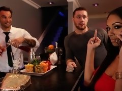 お尻, デカパイ, フェラチオ, ダブル開発, ハードコア, 淫乱熟女, 3p男男女, 三人