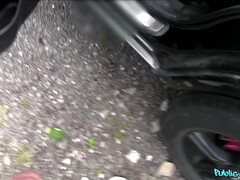 Любители, Минет, Брюнетки, В машине, На природе, От первого лица, Короткая стрижка, Сиськи