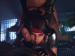 Tridimensionnel, Anal, Grosse bite, Éjaculation interne, Béant, Hard, Chevaucher, Nénés