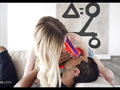 ブロンド, フェラチオ, バック, キス, なめる, タトゥー, ティーン, オッパイの