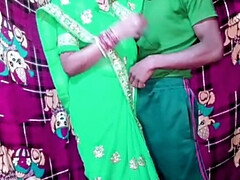 Desi Indian Bride Bhabhi in Green Saree Blouse Fucked Hard with Hindi Audio - Claire Wayes