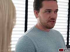 デカチン, ブロンド, フェラチオ, 巨乳な, バック, グローブ, タトゥー, オッパイの