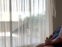 I jism in front of the motel maid…