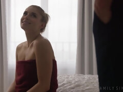 Rubia, Papá, Hija, Sexo duro, Lamidas, Castigada, Afeitado, Tetas