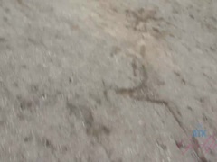 Amateur, Plage, Petite amie, Petite femme, Public, Chatte, Maigrichonne, Nénés