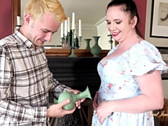 Enthousiasteling, Grote kont, Grote mammen, Bruinharig, Rondborstig, Hd, Rijpe lesbienne, Realiteit