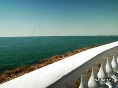 Horny mommy Gwe rewards herself by getting naked and fondling her generous titties