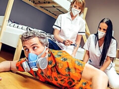 お尻, フェラチオ, 女 人男 人, 手コキする, ホテル, 淫乱熟女, 三人, オッパイの