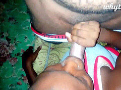 Africain, Noire, Sucer une bite, Éjaculation interne, Noir ébène, Domestique, Dormant, Suçant