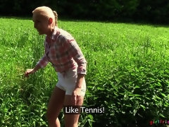 Cuarto de baño, Penetracion con dedos, Novia, Lesbiana, Lamidas, Al aire libre, Coño, Mojado