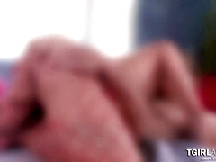 アナル, お尻, ブロンド, フェラチオ, イマラチオ, 自然山雀, シーメール