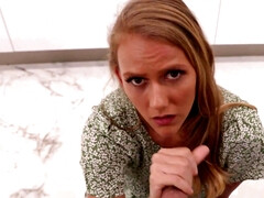 ブロンド, フェラチオ, 茶髪の, 三人