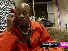 Mamada, Británico, Morena, Semen en la boca, Ébano, Sexo duro, Lamidas, Afeitado