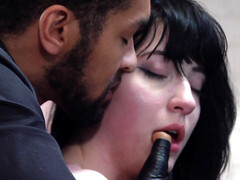 Anal, Cul, Noire, Domination, Talons, Cuir, Esclave, Nénés