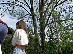Derrière les coulisses, Éjaculer dans la bouche, En levrette, Hard, Léchez, De plein air, Chatte, Rasée