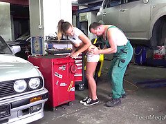 Schönheit, Blondine, Blasen, Vollbusig, Hardcore, Muschi, Rasiert, Titten