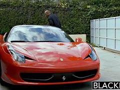 デカパイ, 黒人, フェラチオ, 茶髪の, 中出し, 黒人, ティーン, オッパイの