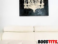 Gros seins, Hd, Énorme, Bureau, Chatte, Criant, Rasée, Nénés