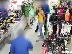 Security officer enjoys nailing a hot teen vagina