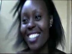 Amateur, Noire, Sucer une bite, Noir ébène, Public