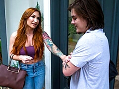 デカ尻, デカチン, デカパイ, フェラチオ, バック, 淫乱熟女, 赤毛