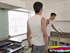 Anal, Verga grande, Mamada, Pareja, Gay, Latina, Músculo