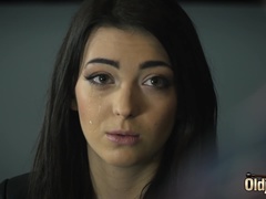 Slaapkamer, Bruinharig, Sperma shot, Handbeurt, Natuurlijke tieten, Doordringend, Mager, Tiener