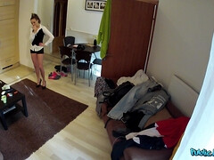 素人, チェコ, バック, ヨーロピアン, メイド, お金, ハメ撮り, 現実