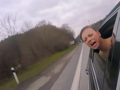 素人, フェラチオ, 結婚, 車, バック, ハメ撮り, オマンコ, スパンキング