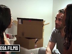 黒人, 顔面騎乗, 女 人男 人, ハードコア, キス, なめる, オマンコ, タトゥー